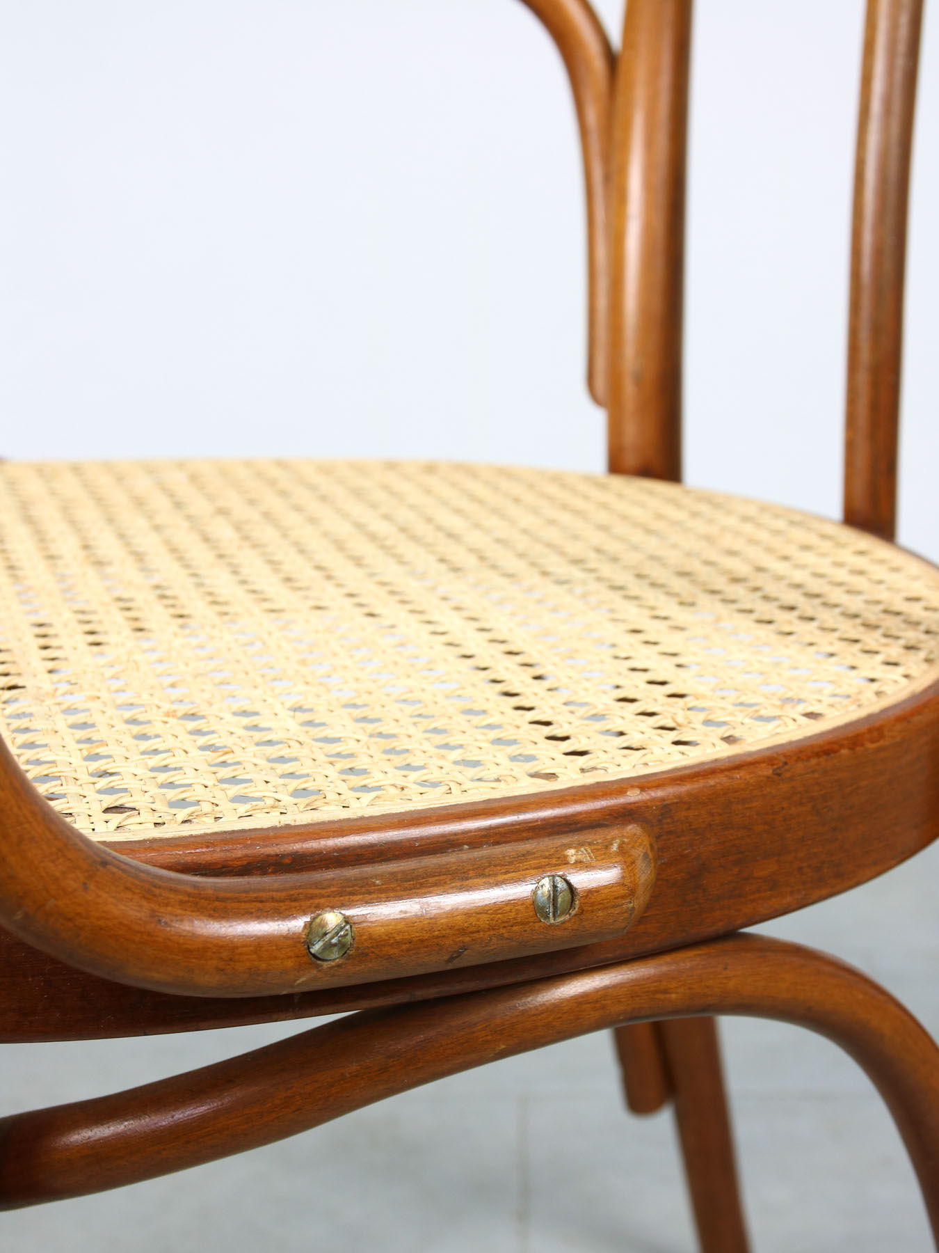 Vintage Bentwood Wide Seat and Arms Bistro Chair