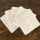5 old openwork cotton crepe napkins