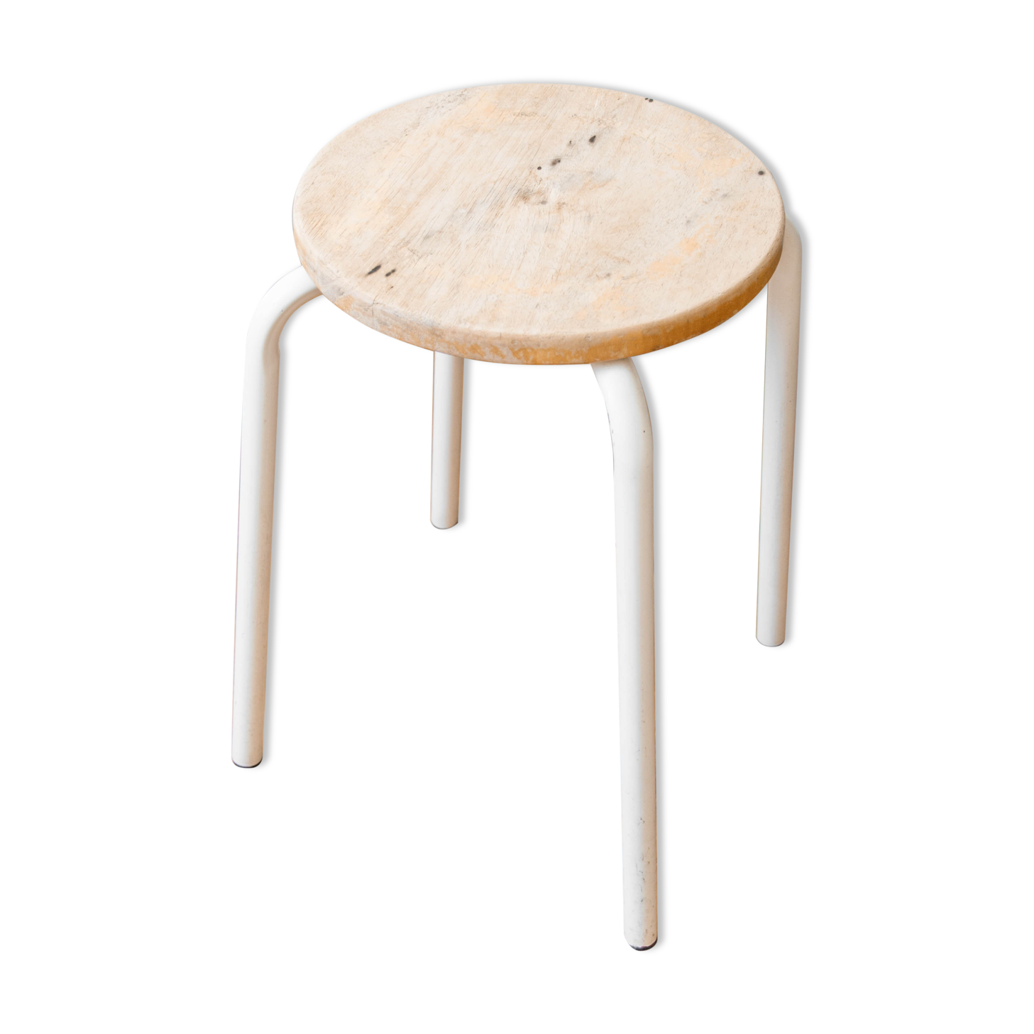 Wooden and metal stool