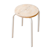 Wooden and metal stool