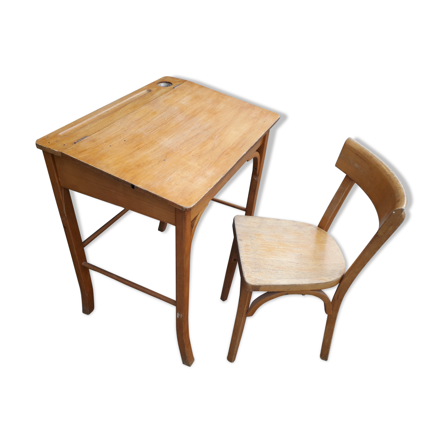 Child desk and vintage chair