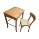 Bureau d'enfant et sa chaise vintage