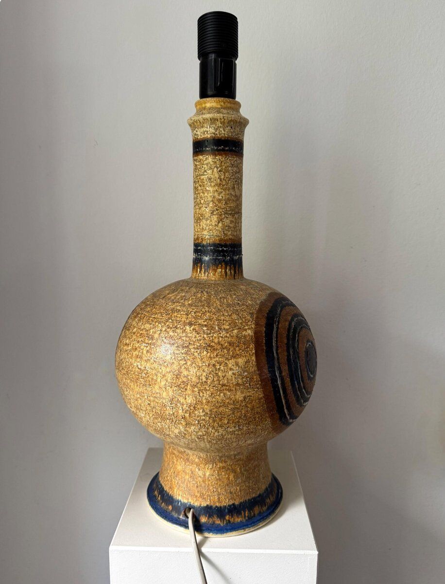 Ceramic table lamp by Jette Hellerøe for Axella, Denmark, 1960s