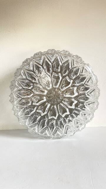 APPLIQUE Semi-Crystal Ceiling Light 1950s