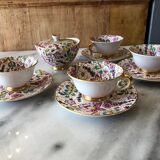 4 cups antique earthenware