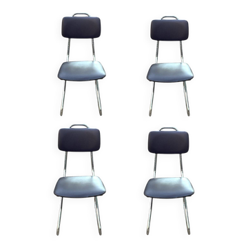 Lot de 4 chaises vintage Collomb Création – Soudexvinyl