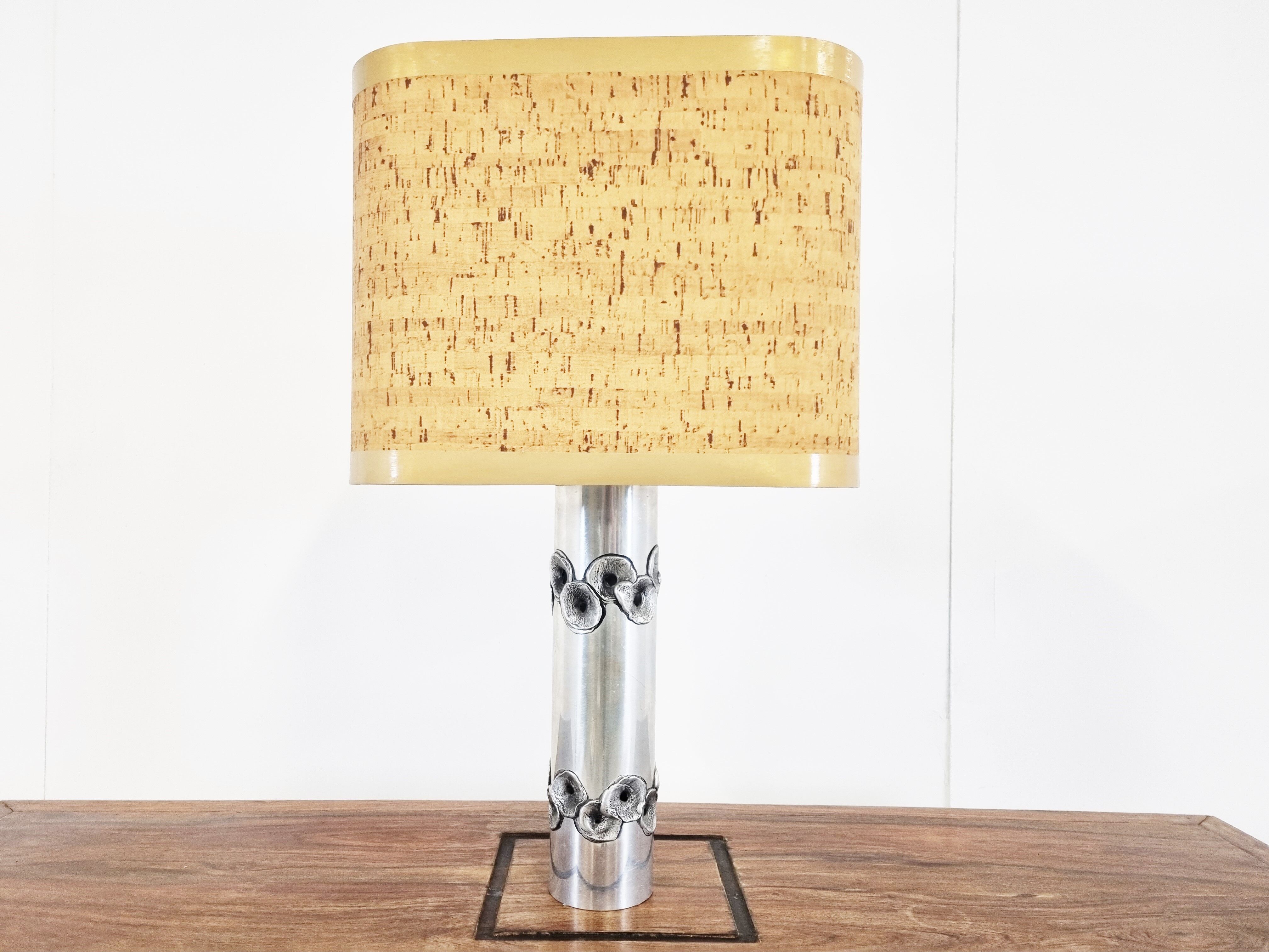 Brutalist Willy Luyckx table lamp, 1970s