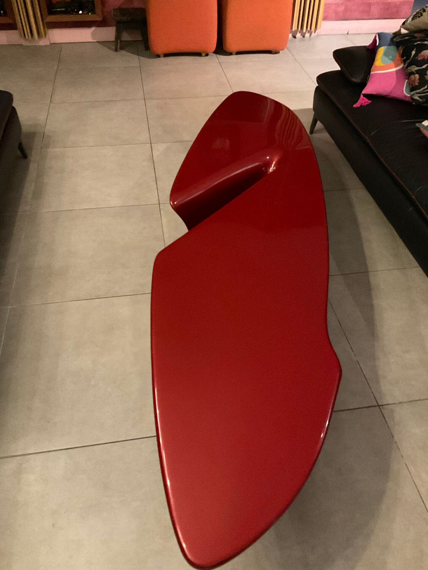 Red fibreglass coffee table bu bu