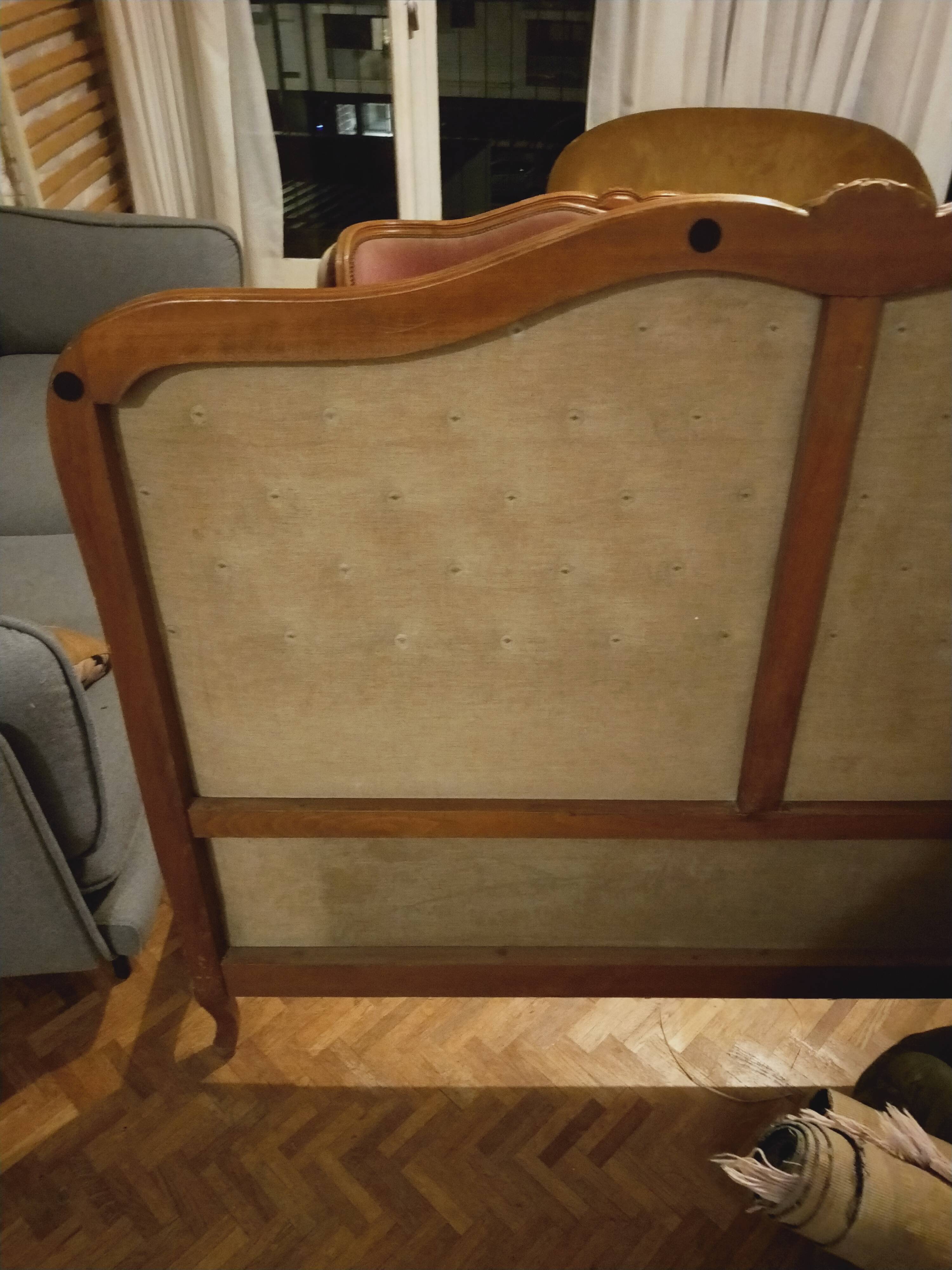 Pink velvet padded basket bed