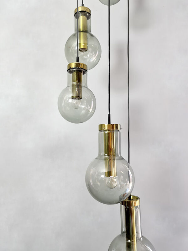 Plafonnier en cascade vintage au design néerlandais 'Maxi Globe'