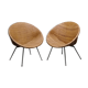 Paire de fauteuils en rotin tressé