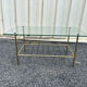 Table basse vintage verre et laiton