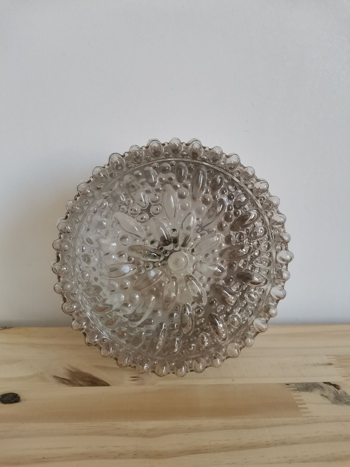 Globe lamp vintage molded glass