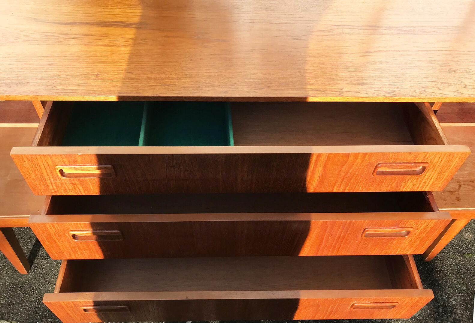 Teak enfilade, Scandinavian design from the 1960s/70s