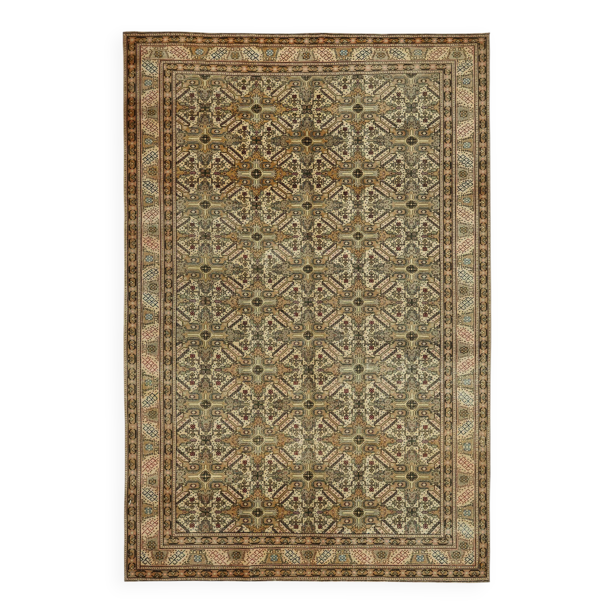Turkish Wool Vintage Kayseri Rug 194 cm x 290 cm