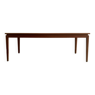 Grande table basse scandinave en teck des années 60