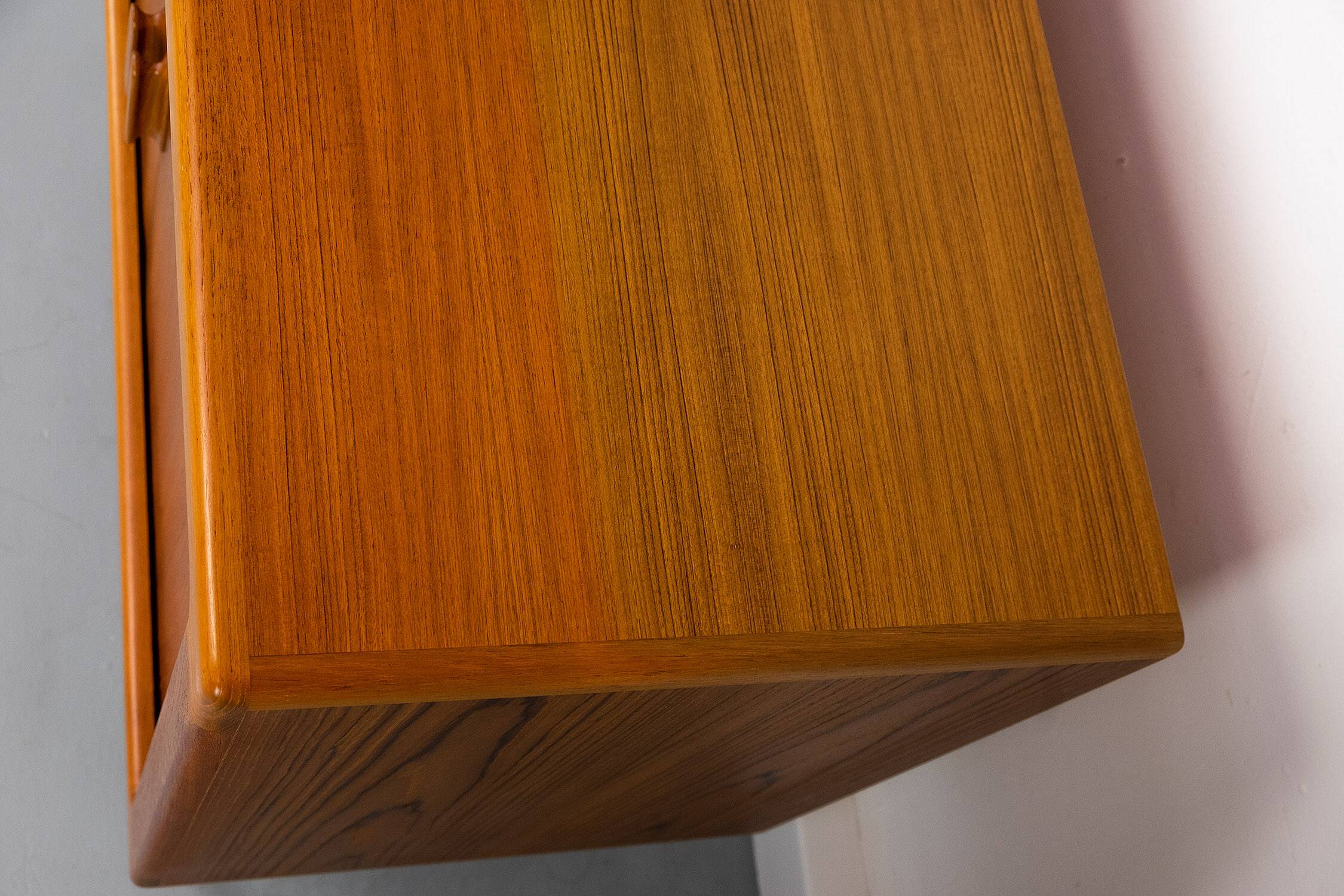 Danish Teak Sideboard with Tambour Doors from Dyrlund, 1970s