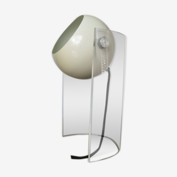 Lampe italienne plexiglass et métal laqué années 60/70