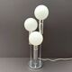 Opaline and chrome lamp, Italy 1970