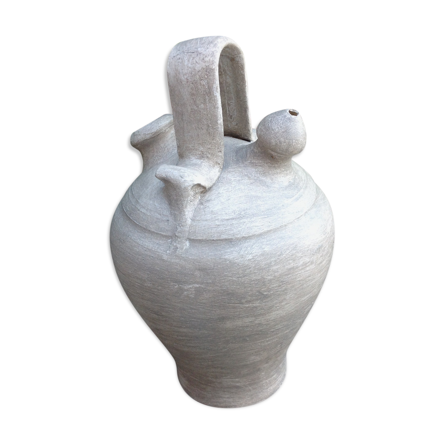 Old painted terracotta gargolet 60s-70s