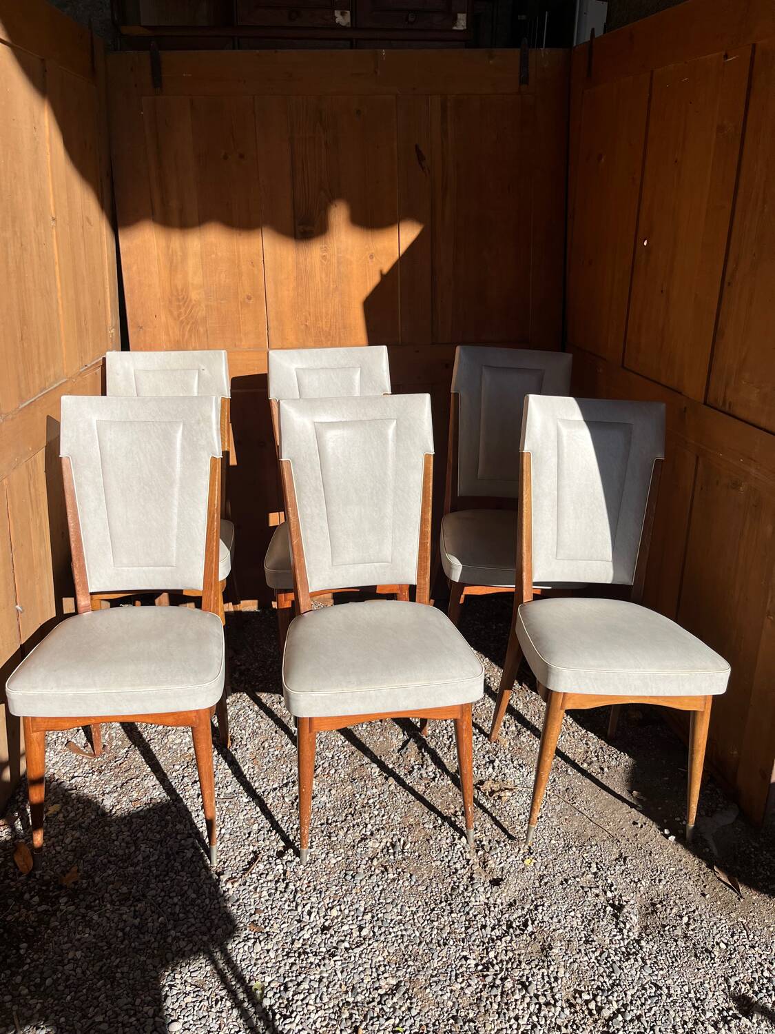 Lot de 6 chaises vintage 1950/60