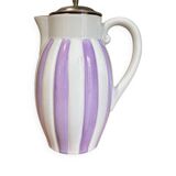 Purple striped teapot