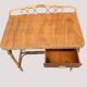 Vintage rattan and bamboo desk or dressing table (81x47 cm) – Riviera style,