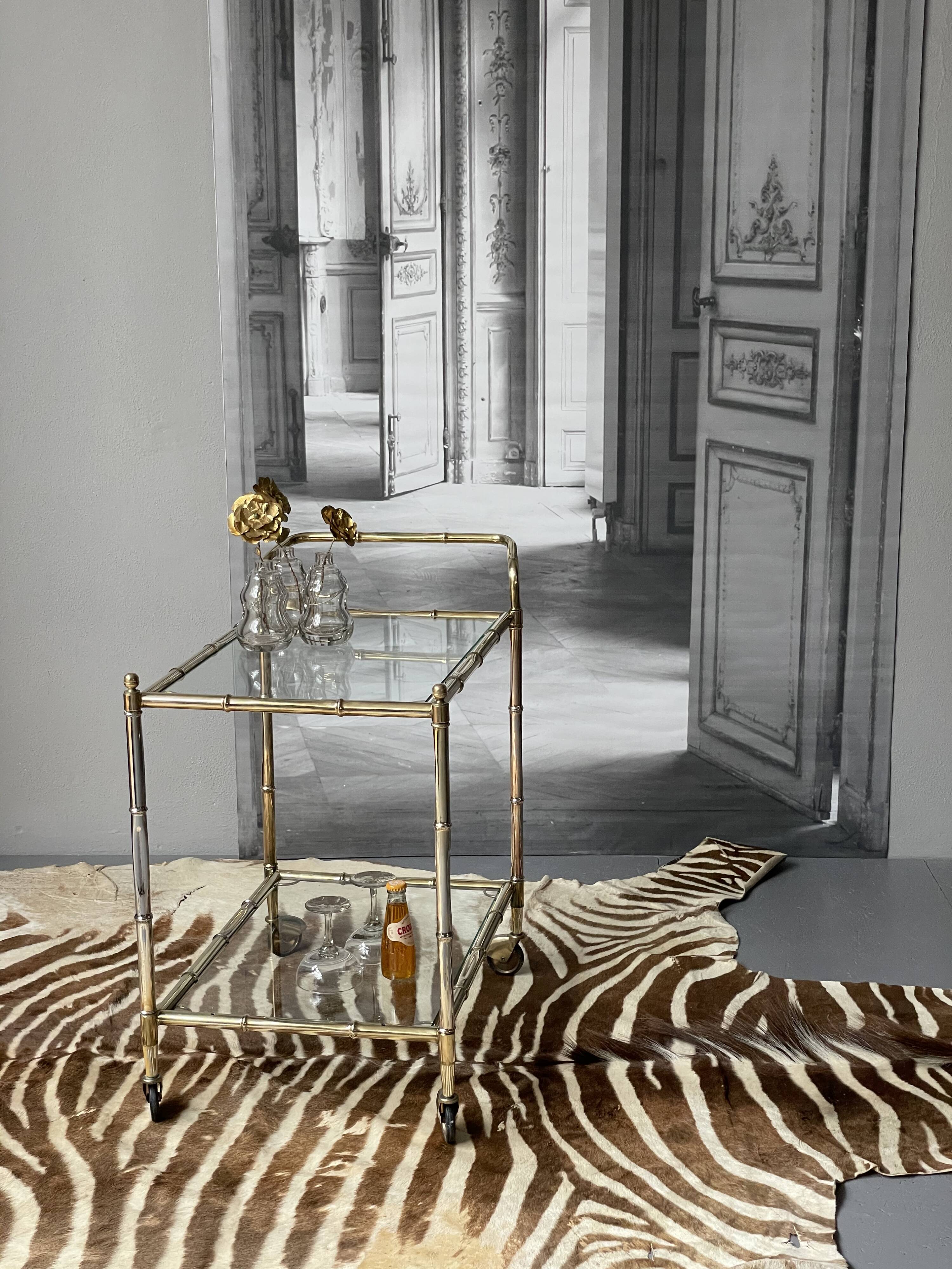 Vintage Golden Bar Cart