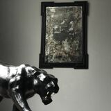 Miroir Gustavien en Bois Vintage, Années 40