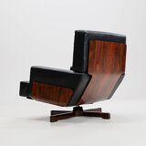 Swivel rosewood model 401 armchair by Menilio Taro for Cinova, 1960s
