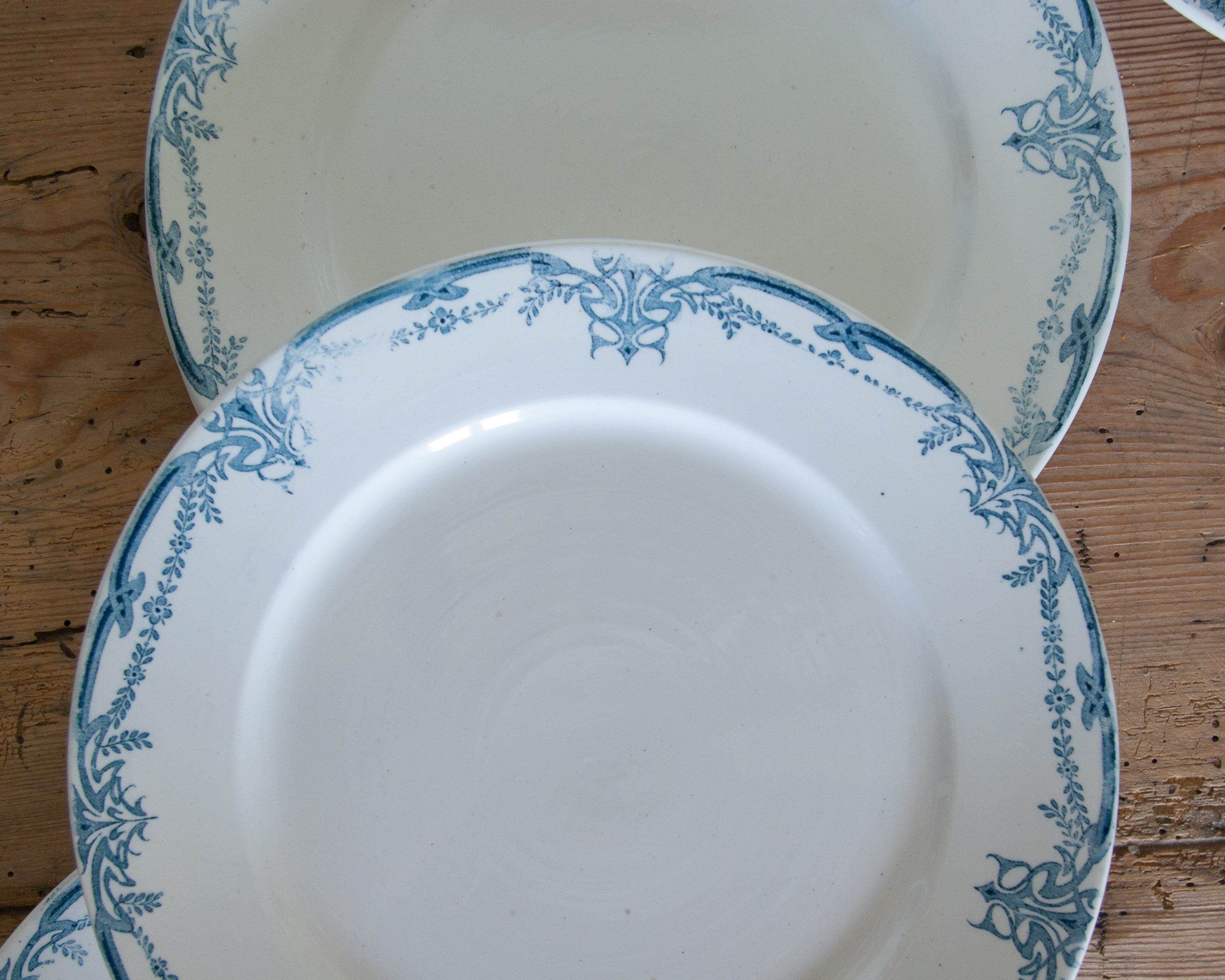 Antique dessert plates-iron ground