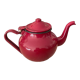 Burgundy glazed teapot