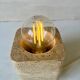 Lampe de chevet en travertin italien vintage