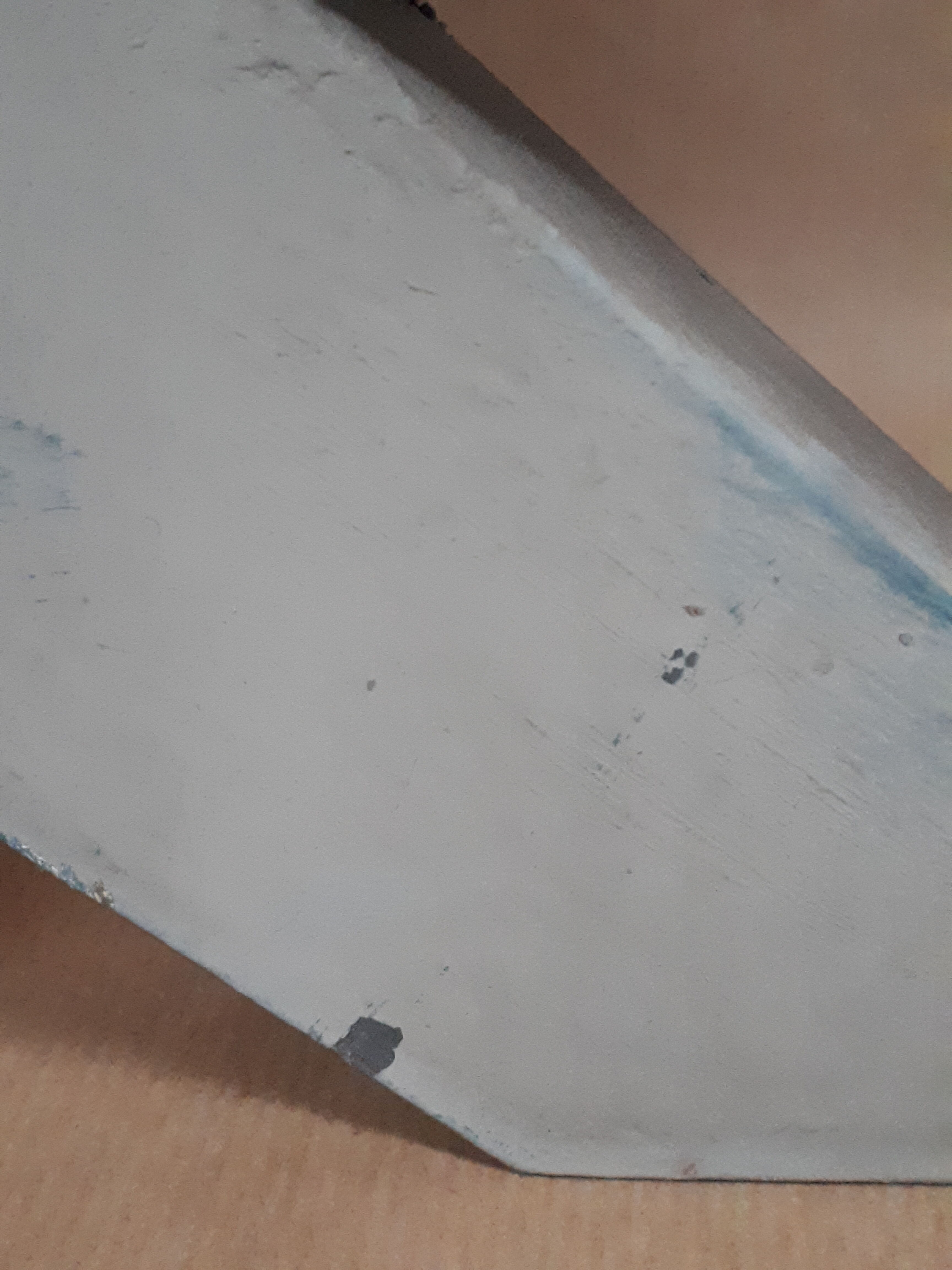 Letter of sign R metal zinc painted vintage 1950