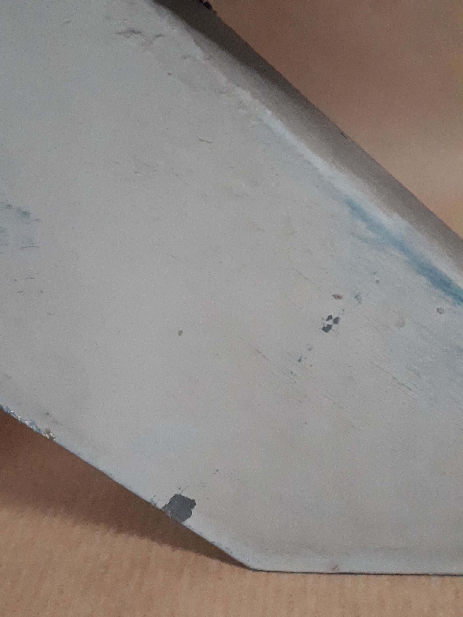 Letter of sign R metal zinc painted vintage 1950