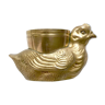 Rare antique gilt bronze egg Cup in a hen