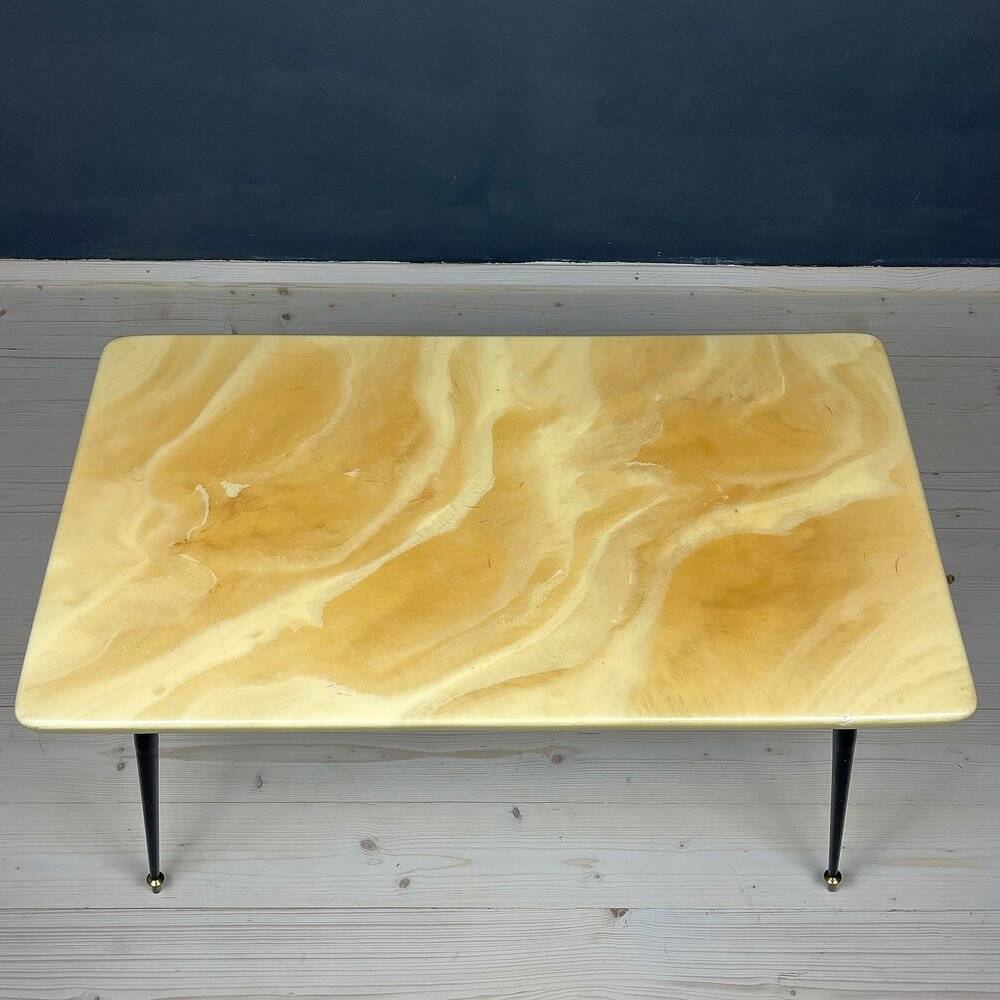 Beige mid-century coffee table, Italy, 1950s