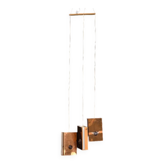 Copper and glass pendant light from the 1970s.