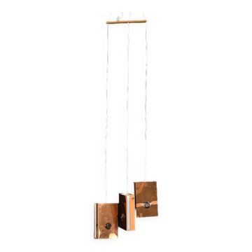 Copper and glass pendant light from the 1970s.