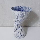 Vintage asymmetrical diabolo vase in snow stoneware