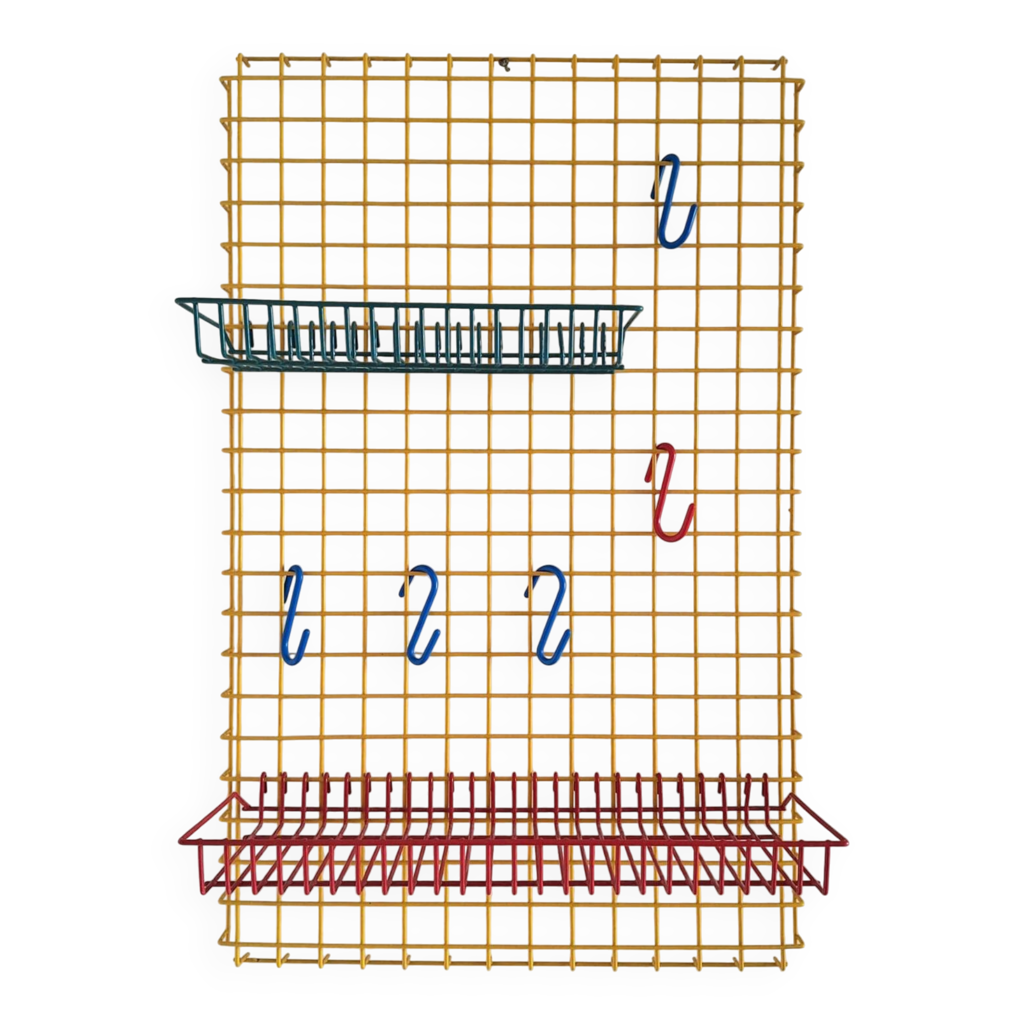 Vintage organiser, storage grid, wall cabinet