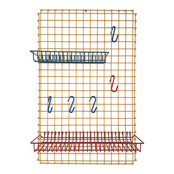 Organisateur vintage, grille de rangement, armoire murale