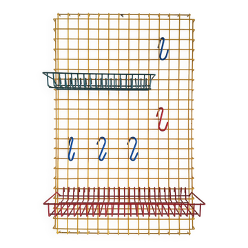 Organisateur vintage, grille de rangement, armoire murale