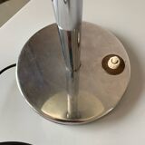 Art deco white opaline chrome lamp