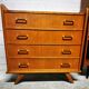 Vintage chest of drawers with compass feet