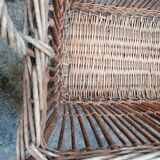 Antique wicker laundry basket