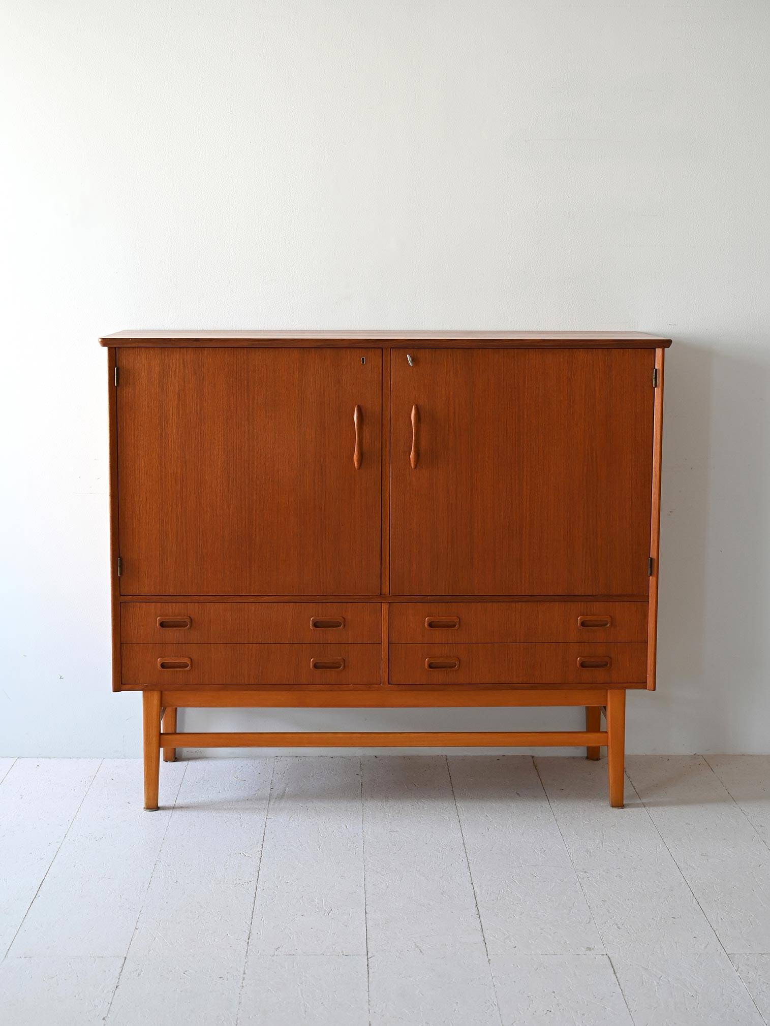 Scandinavian teak highboard