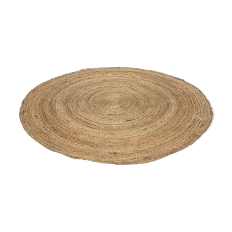 Tapis de jute scandinave rond naturel Husch