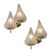 Midcentury Italian Murano Glass Leaf Sconces, Set of 2