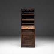 Primitive Folk Art Shelving Cupboard, France, 19th Century